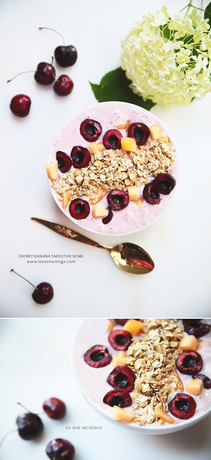Cherry Banana Smoothie Bowl by Le Zoe Musings2
